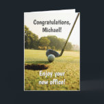 Funny Golf Retirement Card<br><div class="desc">Celebrate the retirement of a golf lover with this greeting card. Be sure to customise the front text,  and edit the inside text or delete to leave it blank.</div>