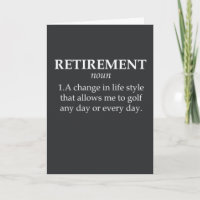 Funny Golf Retirement Card Golfer Joke Gift Sport