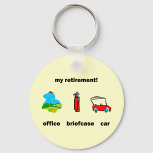 Funny golf retirement key ring