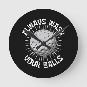 Funny-golf Round Clock