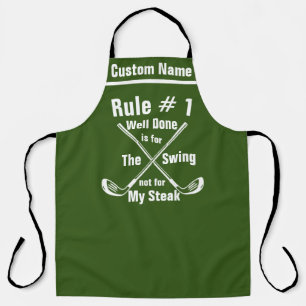 Funny Golf Rules Apron - Personalised Kitchen Gift