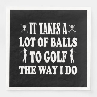 Funny Golf s for Men Takes a Lot of Balls Golf Napkin