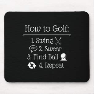 Funny Golf Sayings Funny Golfing How To Golf  Mouse Pad