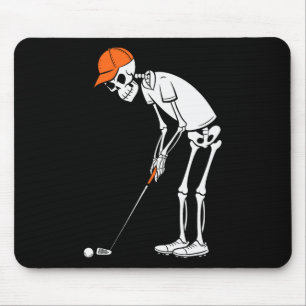 Funny Golf Skeleton Golf Halloween Golfing Sports Mouse Pad