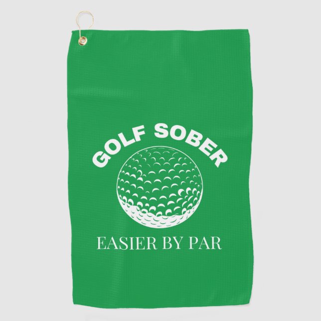 Funny Golf Sober Easier By Par Golfing Quote Towel (Front)