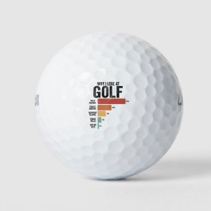 Funny Golf Sport Why I Lose At Golfing Game Retro Balls
