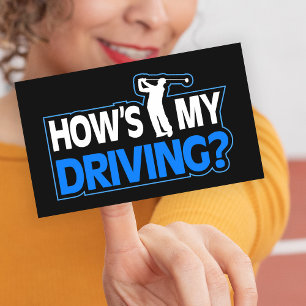 Funny Golf Stickers - How's My Driving?