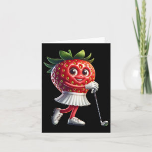 Funny Golf Strawberry Humour For Sports Lovers And Card
