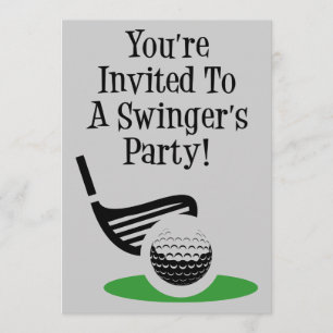 Funny Golf Swinger Party Invite