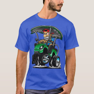 Funny Golf t Hotrod Golf Popping a Wheelie toon 6 T-Shirt
