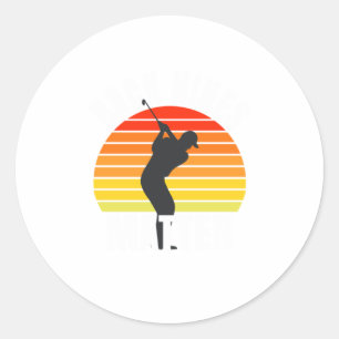 Funny Golf T Shirt Back Nines Matter Classic Round Sticker