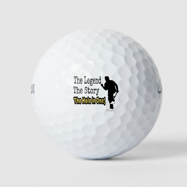 Funny Golf The Legend The Story The Hole in One Balls (Front)