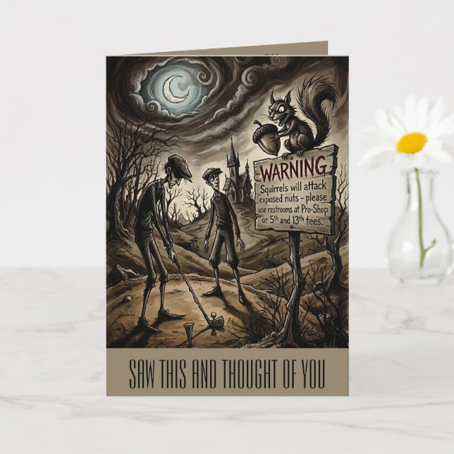 Funny Golf Themed Birthday Card For Men (Small Plant)