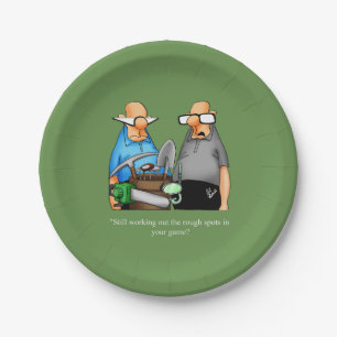Funny Golf Themed Birthday Plates