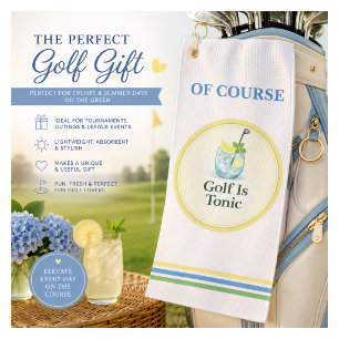 Funny Golf Towel Gift for Women Golf Is Tonic