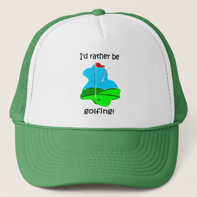 Funny golf trucker hat (Front)