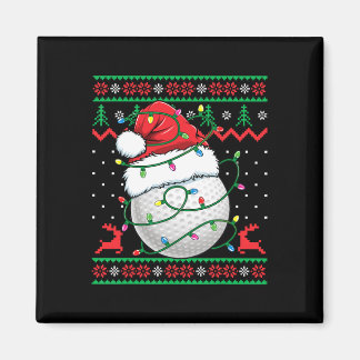 Funny Golf Ugly Christmas Sweater Womens Mens Golf Magnet