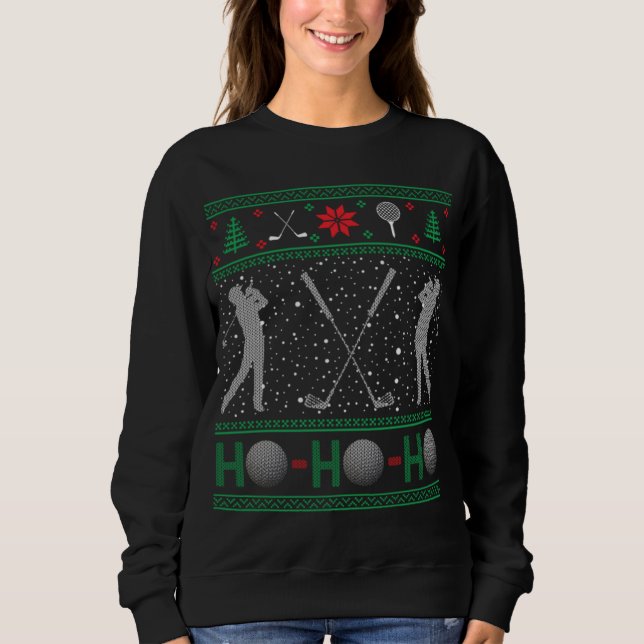 funny golf Ugly Christmas Sweaters (Front)