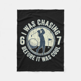Funny Golfer 67 Meme Golf Joke Chasing 67  Fleece Blanket