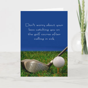 Funny golfer birthday wish card