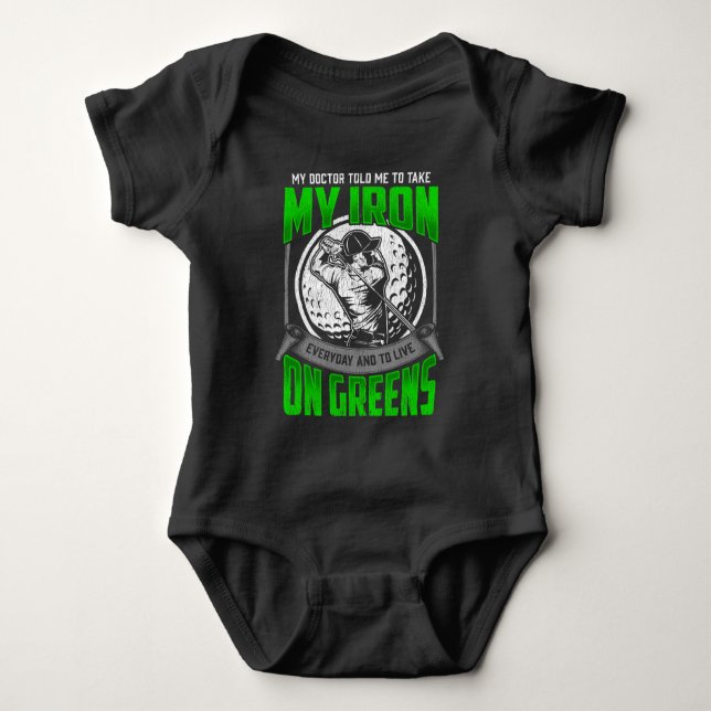 Funny Golfer Course Quote Golf Player Humor Baby Bodysuit (Front)