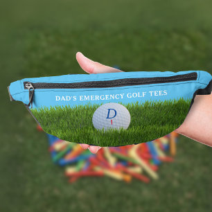 Funny Golfer Emergency Golf Tees Monogram Bum Bags