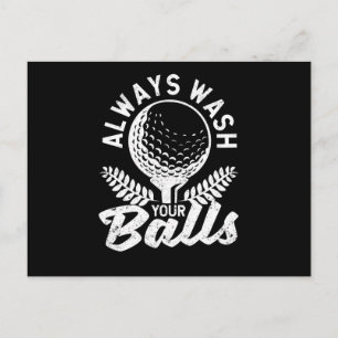 Funny golfer father day golfing Always Postcard