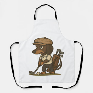 Funny Golfer Gift � Dachshund on the Tee Apron
