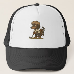 Funny Golfer Gift � Dachshund on the Tee Trucker Hat