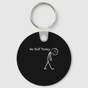 Funny Golfer Golf Lovers Tee - Stick Figure No Gol Key Ring