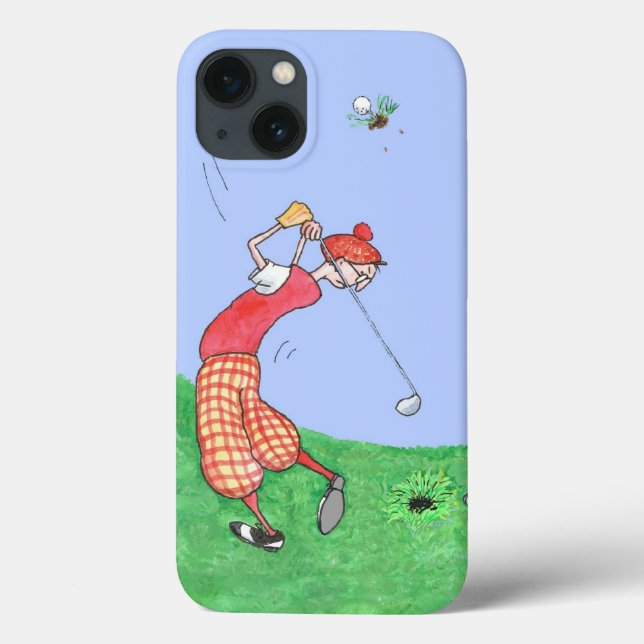Funny Golfers Cartoon Illustration Case-Mate iPhone Case (Back)