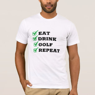 Funny Golfers Tee - Golf Fun Repeat Shirt