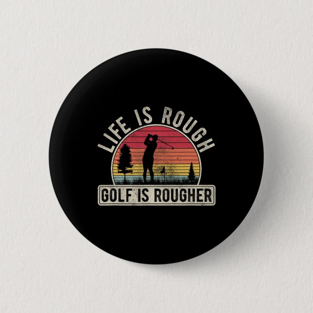 Funny Golfing  6 Cm Round Badge (Front)