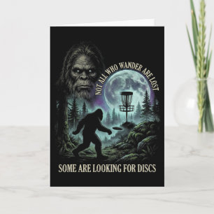Funny Golfing Bigfoot Disc Golf Player 90s Graphic Card