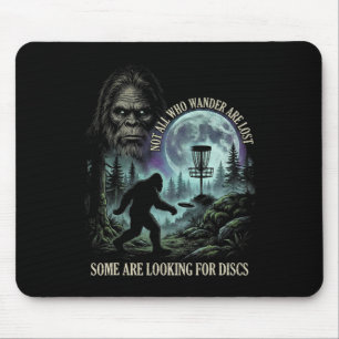 Funny Golfing Bigfoot Disc Golf Player 90s Graphic Mouse Pad