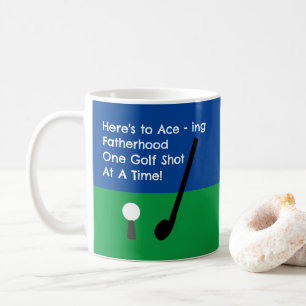 Funny Golfing Blue First Father's Day Coffee Mug