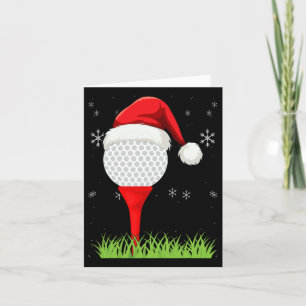 Funny Golfing Christmas Apparel Holiday Golf Ball Card