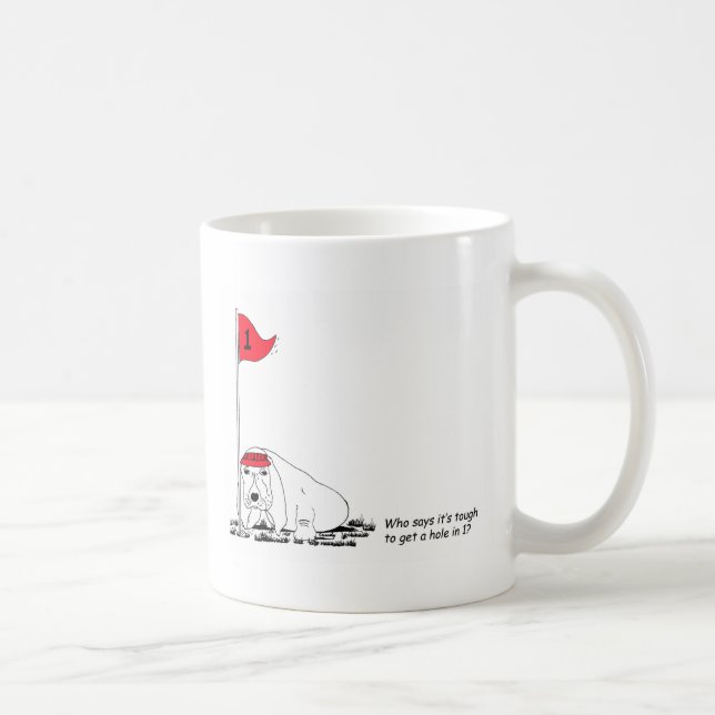 Funny Golfing Dog Mug (Right)