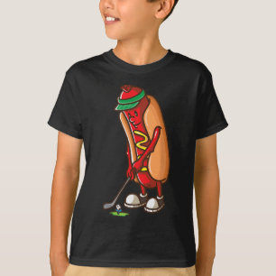 Funny Golfing Hot Dog Golf Gifts  for Men Boys Gol T-Shirt