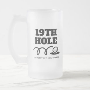 Funny golfing joke 19th hole beer mug gift for men