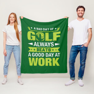 Funny golfing lovers word art  fleece blanket