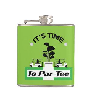 Funny Golfing Pros Golfing Fanatics Sports Hip Flask