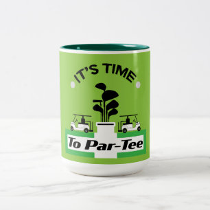 Funny Golfing Pros Golfing Fanatics Sports Two-Tone Coffee Mug