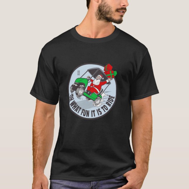 Funny Golfing Santa Claus Christmas Golfer Golf Ca T-Shirt (Front)