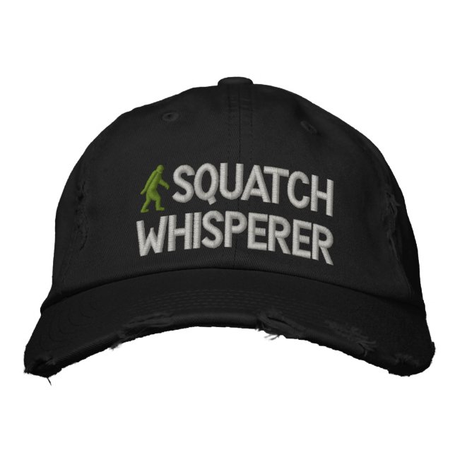 Funny Gone Squatchin Squatch whisperer Embroidered Hat (Front)