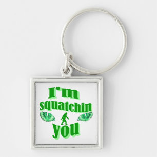 Funny gone squatching key ring