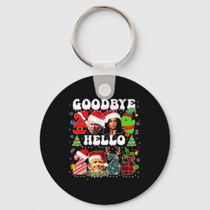 Funny Good 2024 Hello 2025 Funny Kamala & Trump Pr Key Ring