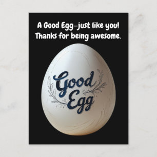 Funny Good Egg Appreciation – Thank You Note Postcard