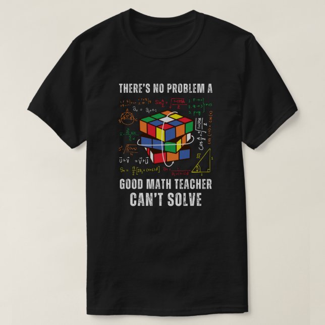 Funny Good Math Teacher Quote | Math Joke Black T-Shirt (Design Front)