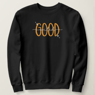 Funny Good Witch Modern Halloween Black Orange  Sweatshirt